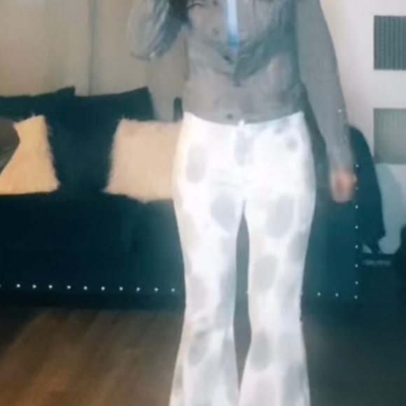 Flare sage tie dye jeans - Picture 5 of 5